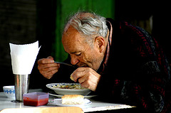 Old Man Eating