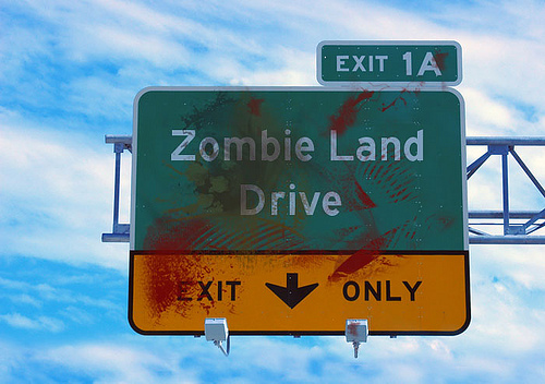Zombie Land Drive Sign