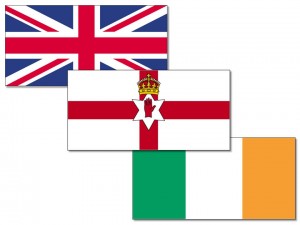 UK/Ireland/Northern Ireland flags