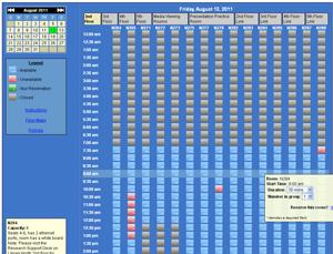 A screenshot of the new GSU Library Group Study Room Reservation system.