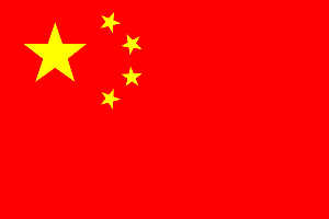 Chinese flag. Five yellow stars on red background