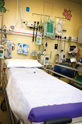 Photo of a hospital room