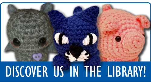 Handcrafted animal designs - "Discover Us In the Library"