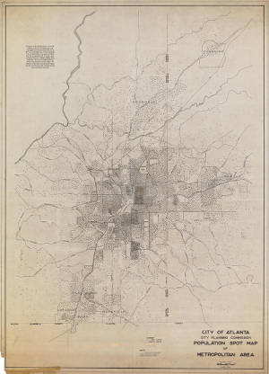 Population spot map of the Atlanta area (1945)
