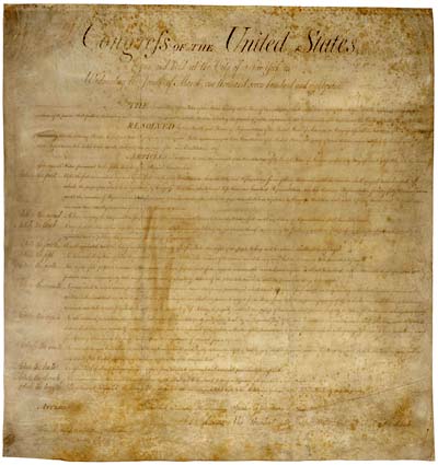 Bill of Rights - original document - image