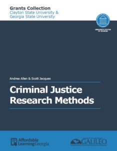 Textbook Cover for Criminal Justice Research Methods