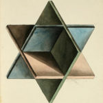 Optical illusion Optical illusion of 5-point star and 3D cube