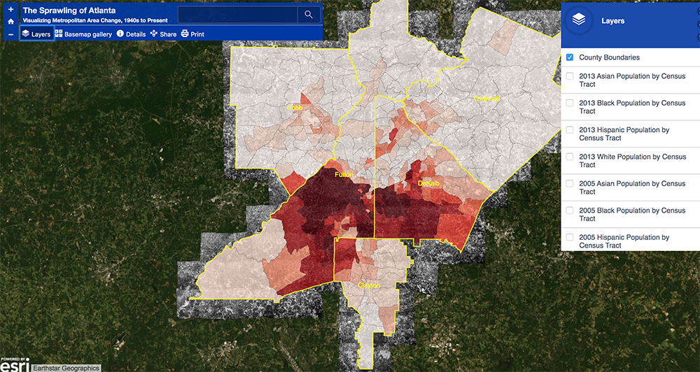 Sprawling of Atlanta: Visualizing Metropolitan Area Change, 1940s to Present – University 